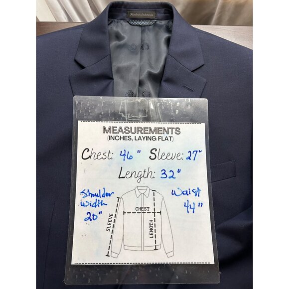 Lauren Ralph Lauren Men’s Blazer 44L Navy Wool Blend Classic Fit Sport Coat - Picture 6 of 12